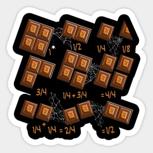 Math Teacher Halloween Chocolate With Pumpkin Quick Maths Sticker